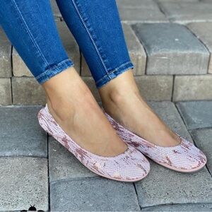 Storehouse Flats Cotton Candy Snakeskin Flats Size 7